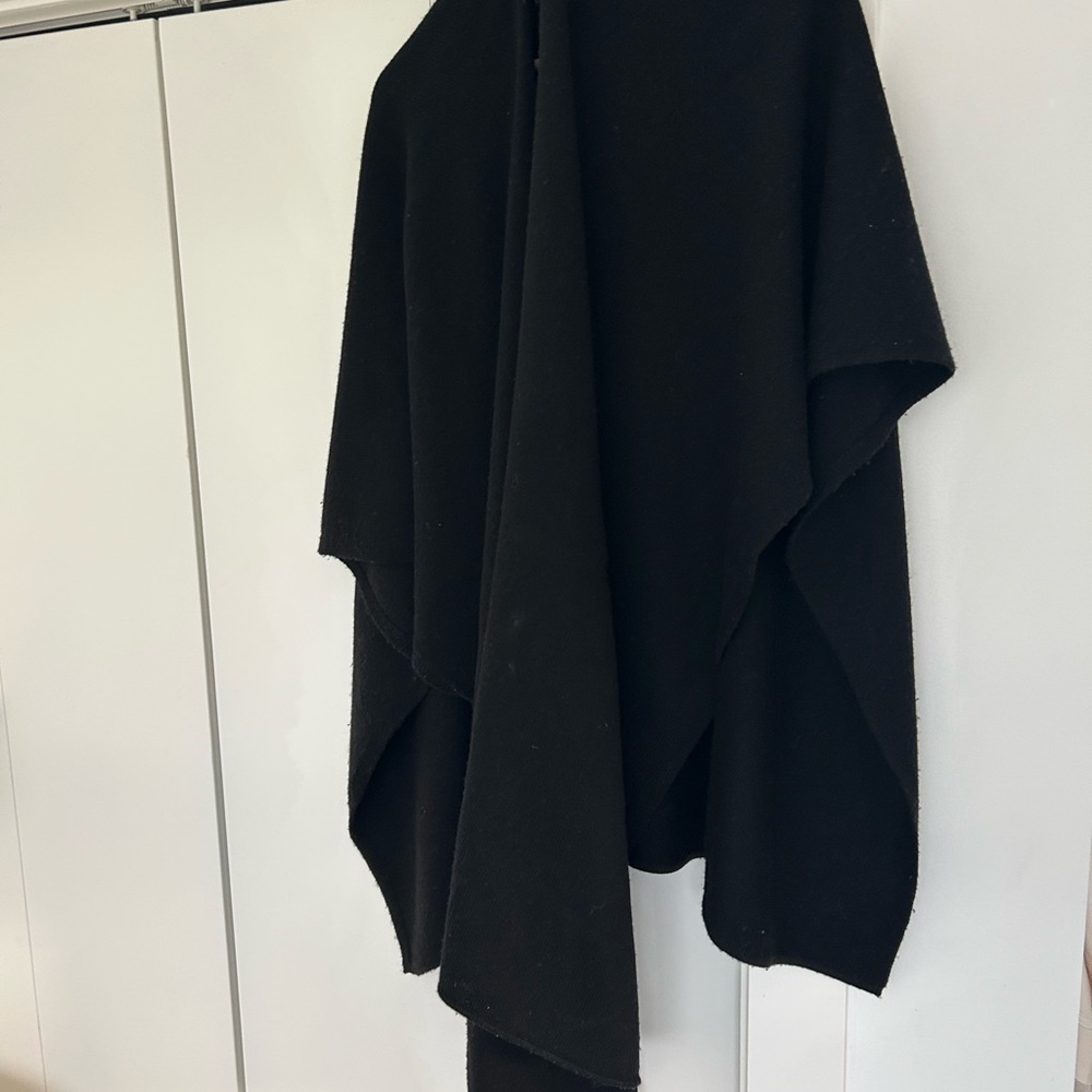 Babaton Black Wool-Cashmere Blend Shawl